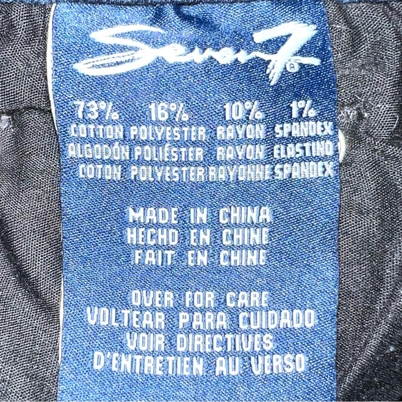 Seven7 size 6 dark blue wash Slim Boot frayed raw hem BOHO faded mid-rise jeans - Picture 16 of 16